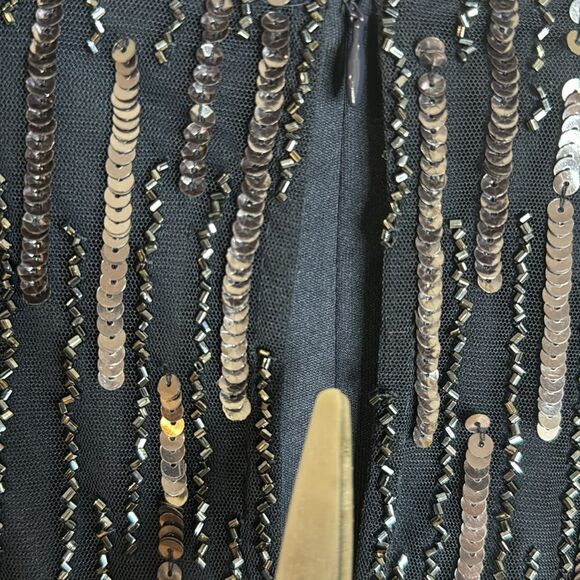 Mac Duggal embellished wrap gown with front slit in midnight size 16 dress - Picture 15 of 15